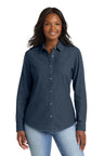 Port & Co ™  Women's Long Sleeve Value Denim Shirt.  LSP10 - Port & Company LSP10