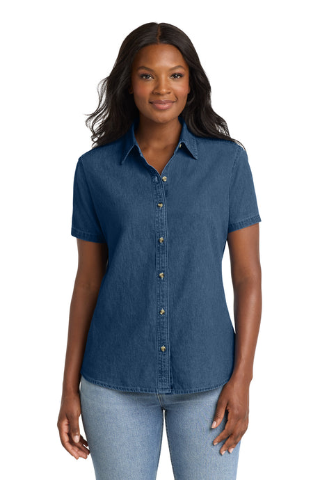 Port & Co ™  Women's Short Sleeve Value Denim Shirt.  LSP11 - Port & Co LSP11