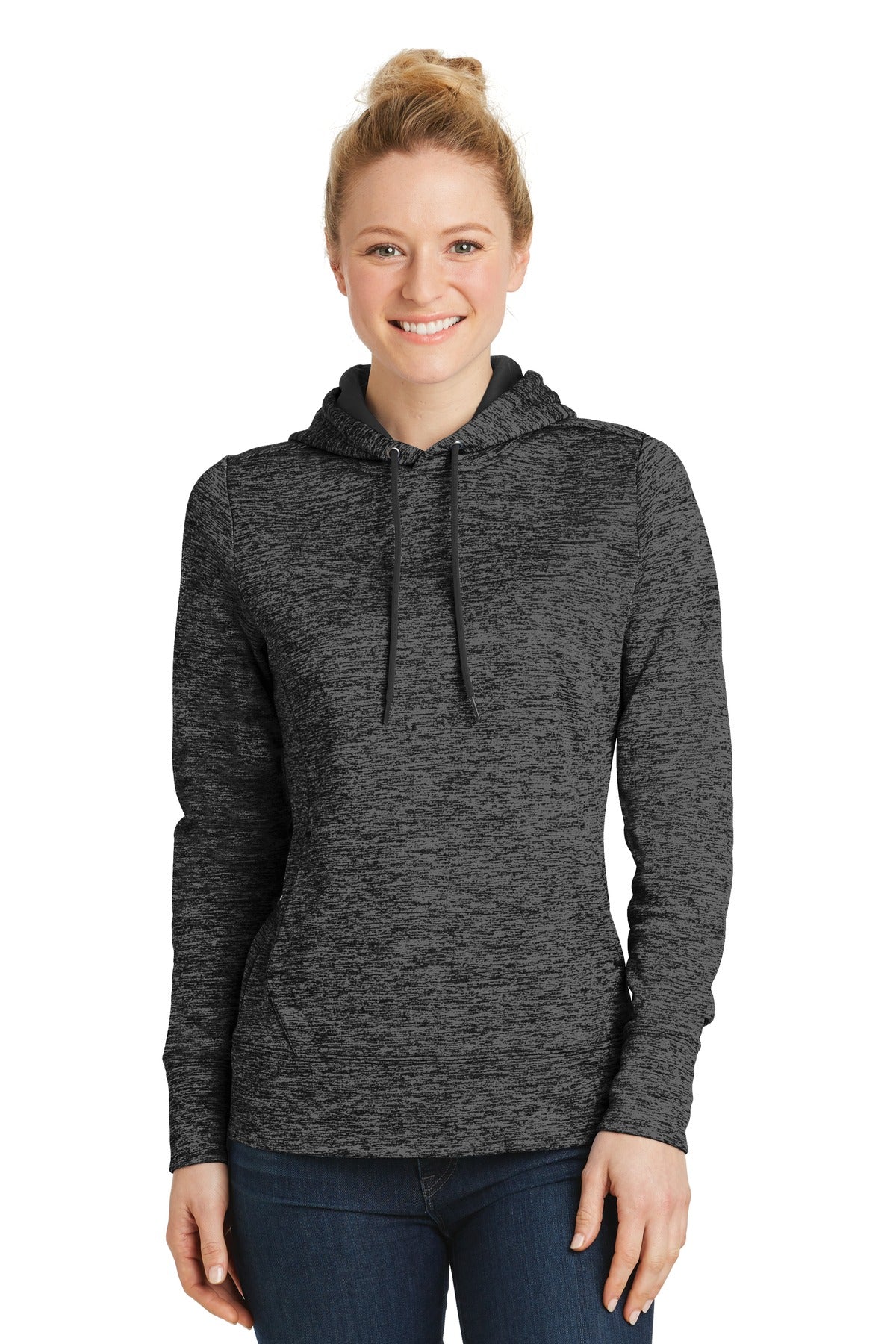 Sport-Tek ®  Women's PosiCharge ®  Electric Heather Fleece Hooded Pullover. LST225 - Sport-Tek LST225