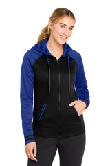 Sport-Tek LST236 Women's Sport-Wick Varsity Fleece Full-Zip Hooded Jacket