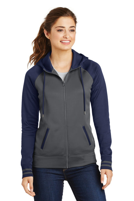 Sport-Tek ®  Women's Sport-Wick ®  Varsity Fleece Full-Zip Hooded Jacket. LST236 - Sport-Tek LST236