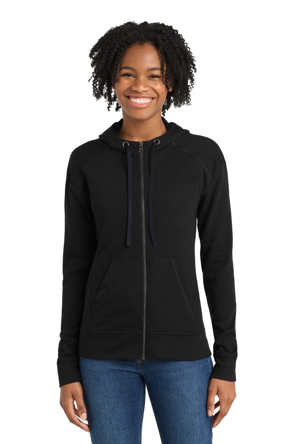 Sport-Tek  ®  Women's PosiCharge  ®  Tri-Blend Wicking Fleece Full-Zip Hooded Jacket LST293 - Sport-Tek LST293
