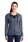 Sport-Tek  ®  Women's PosiCharge  ®  Tri-Blend Wicking Fleece Full-Zip Hooded Jacket LST293 - Sport-Tek LST293