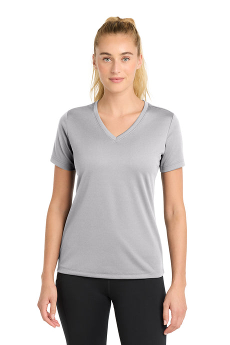Sport-Tek LST340 Women's PosiCharge RacerMesh V-Neck Tee
