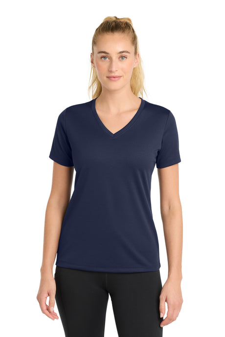 Sport-Tek LST340 Women's PosiCharge RacerMesh V-Neck Tee