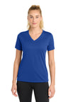 Sport-Tek LST340 Women's PosiCharge RacerMesh V-Neck Tee