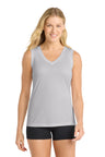 Sport-Tek ®  Women's Sleeveless PosiCharge ®  Competitor™ V-Neck Tee. LST352 - Sport-Tek LST352