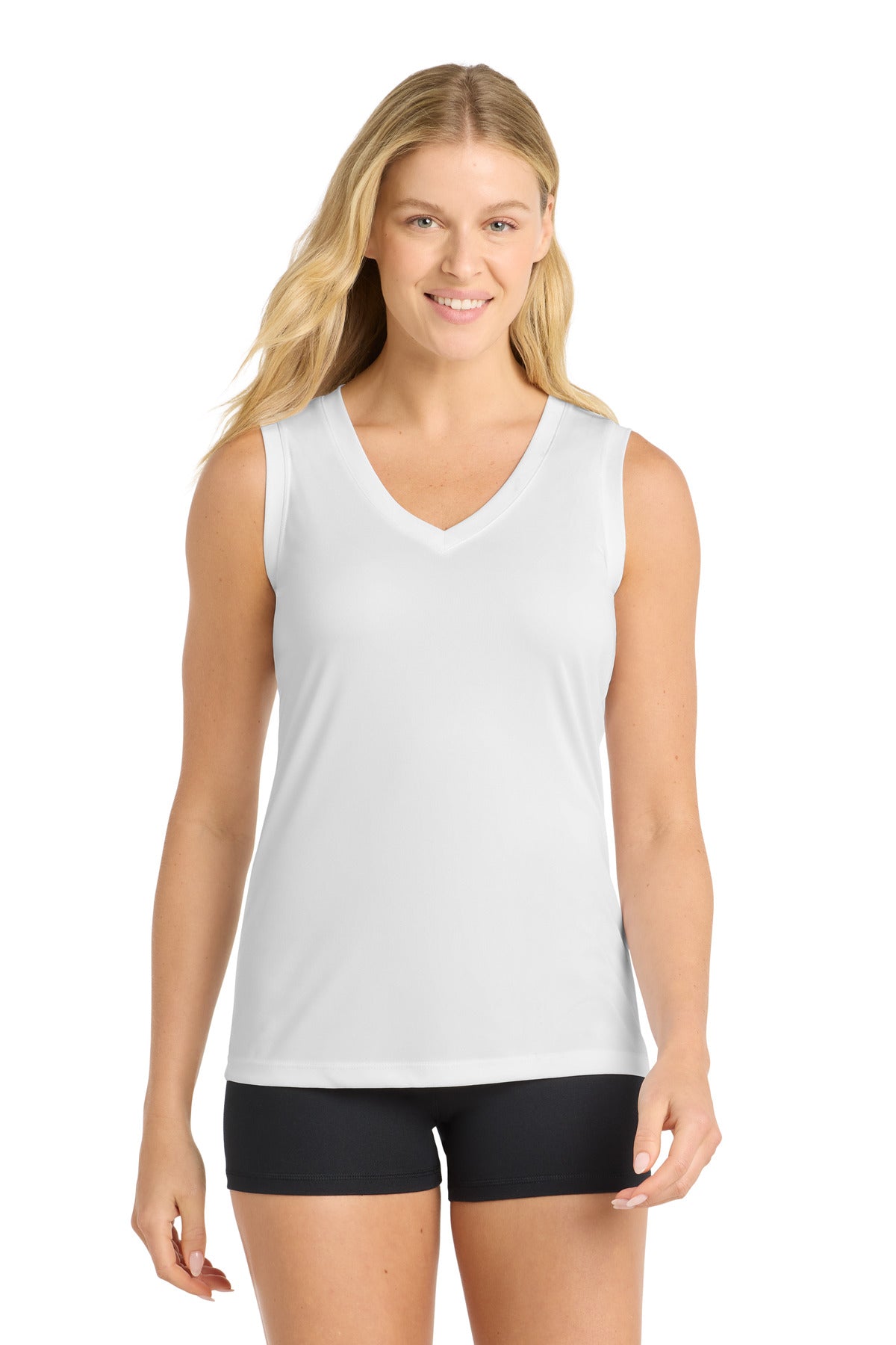 Sport-Tek ®  Women's Sleeveless PosiCharge ®  Competitor™ V-Neck Tee. LST352 - Sport-Tek LST352