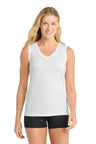 Sport-Tek ®  Women's Sleeveless PosiCharge ®  Competitor™ V-Neck Tee. LST352 - Sport-Tek LST352