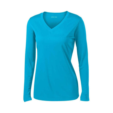 Ladies Long Sleeve Moisture Wicking Athletic Shirts in Sizes XS-4XL Joe's USA