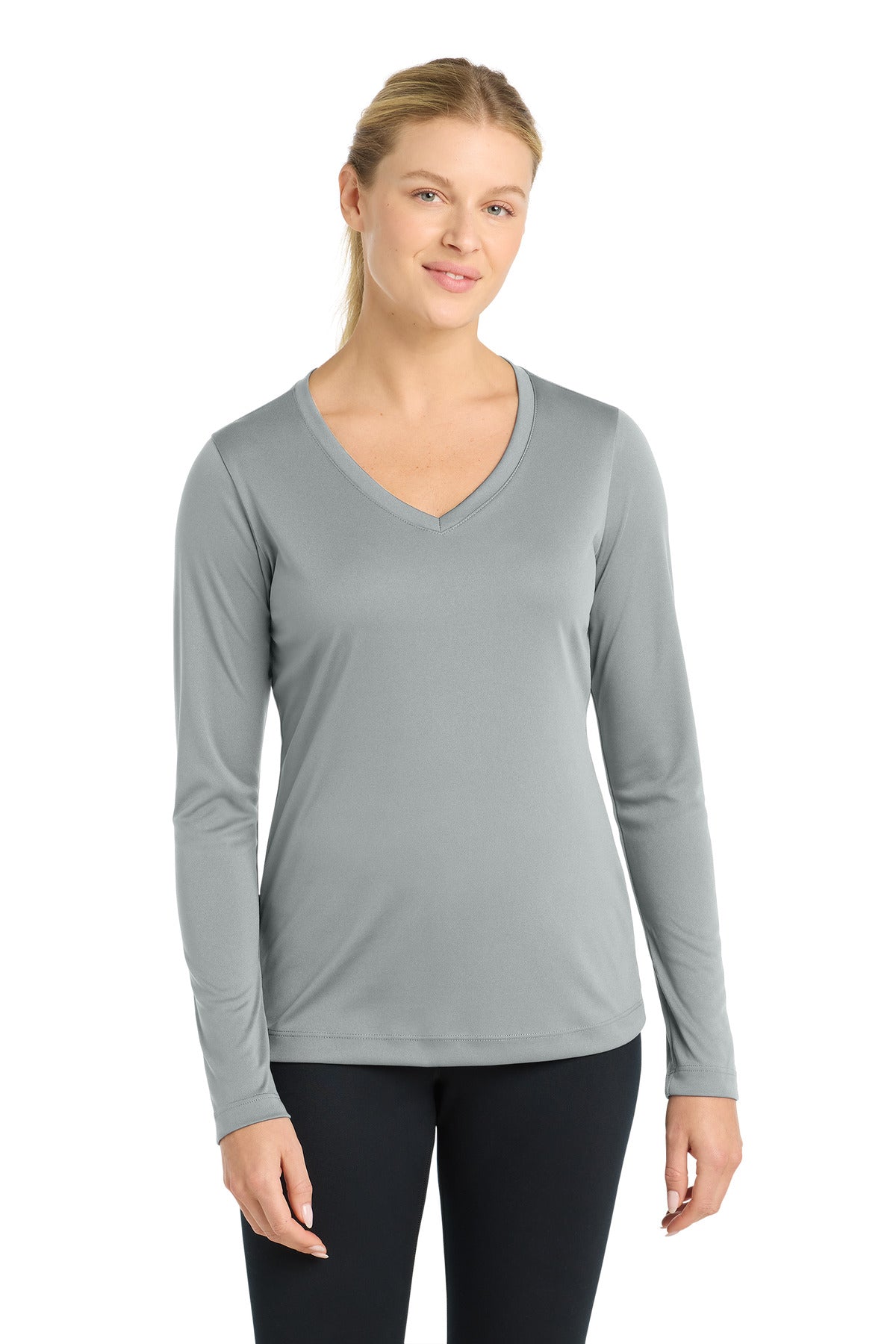 Sport-Tek ®  Women's Long Sleeve PosiCharge ®  Competitor™ V-Neck Tee. LST353LS - Sport-Tek LST353LS