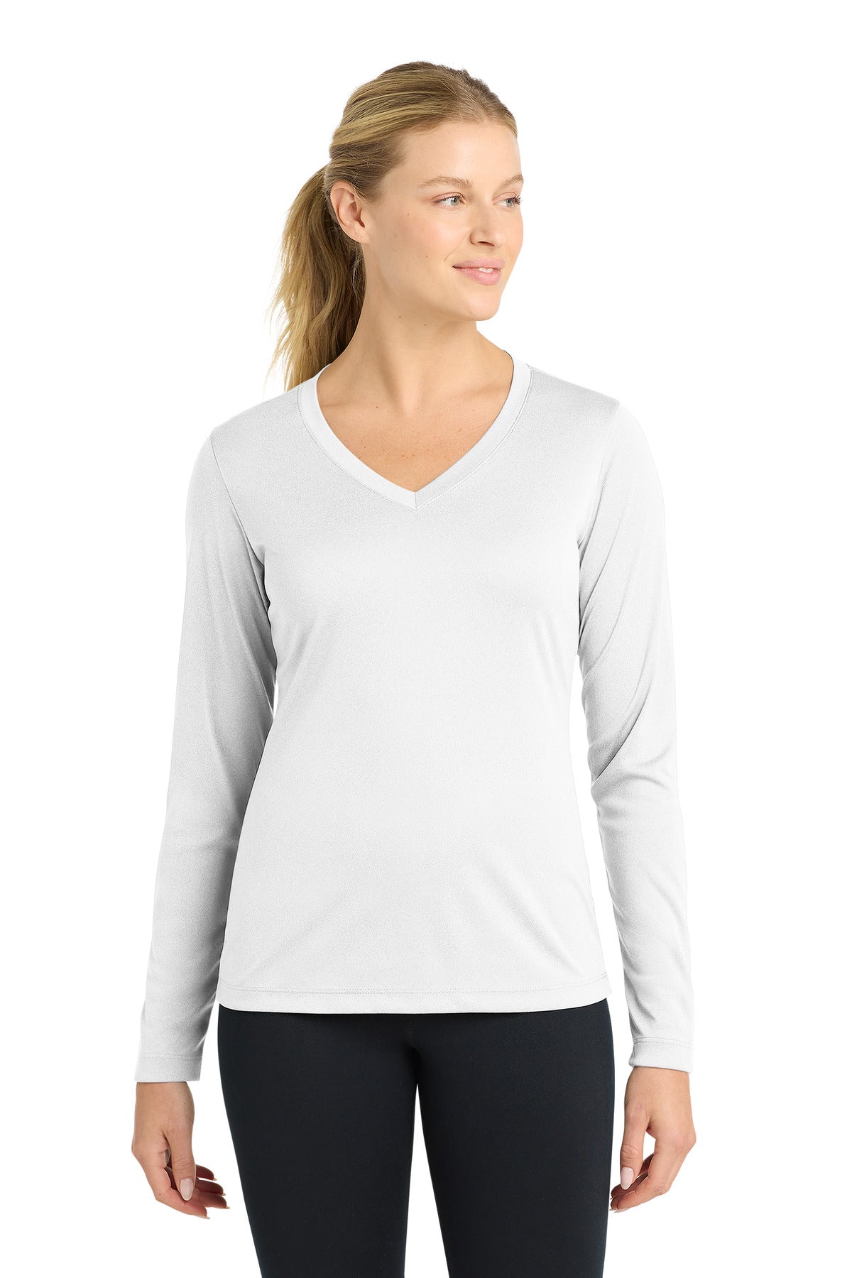 Sport-Tek LST353LS Women's Long Sleeve PosiCharge Competitor V-Neck Tee