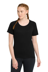 Sport-Tek  ®  Women's PosiCharge  ®  Tri-Blend Wicking Scoop Neck Raglan Tee. LST400 - Sport-Tek LST400