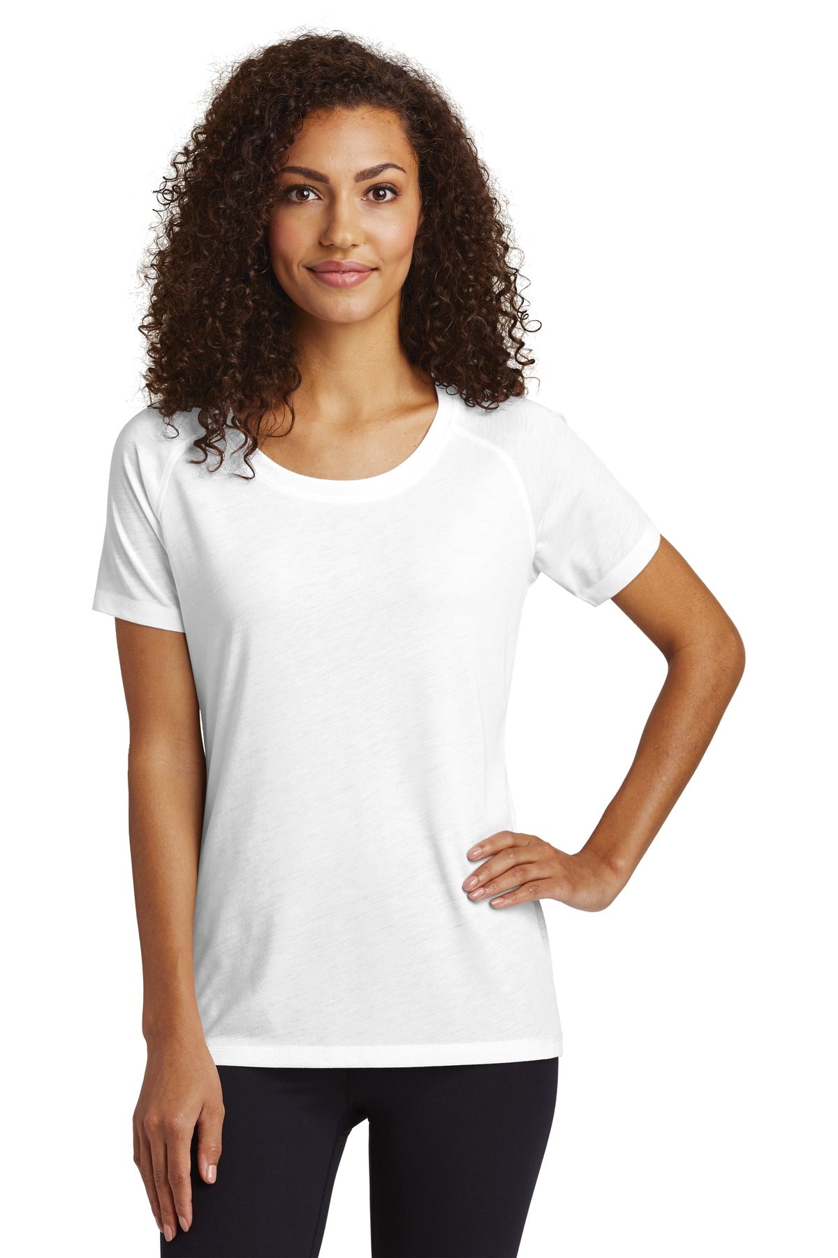 Sport-Tek  ®  Women's PosiCharge  ®  Tri-Blend Wicking Scoop Neck Raglan Tee. LST400 - Sport-Tek LST400