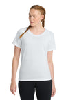Sport-Tek LST400 Women's PosiCharge Tri-Blend Wicking Scoop Neck Raglan Tee