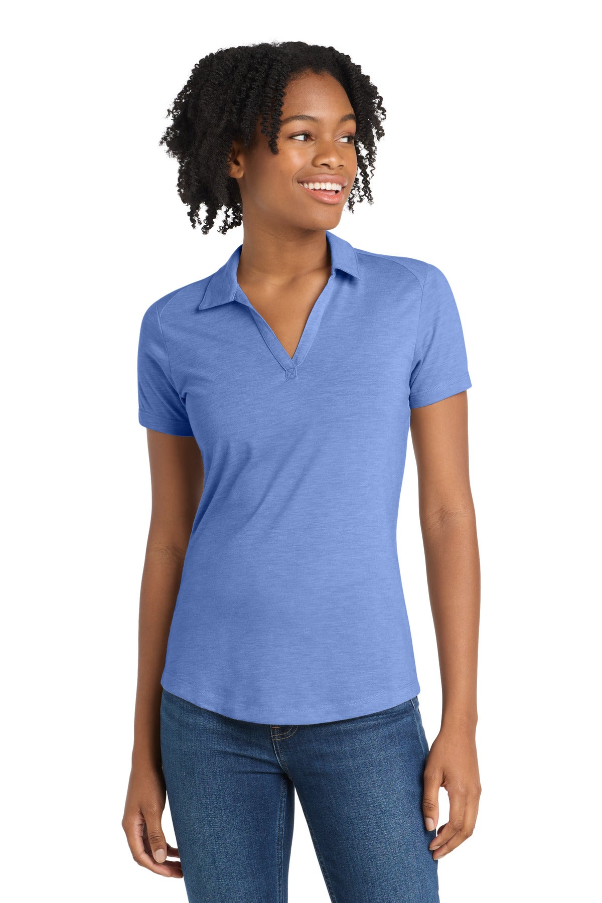 Sport-Tek LST405 Women's PosiCharge Tri-Blend Wicking Polo