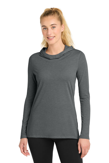 Sport-Tek LST406 Women's PosiCharge Tri-Blend Wicking Long Sleeve Hoodie