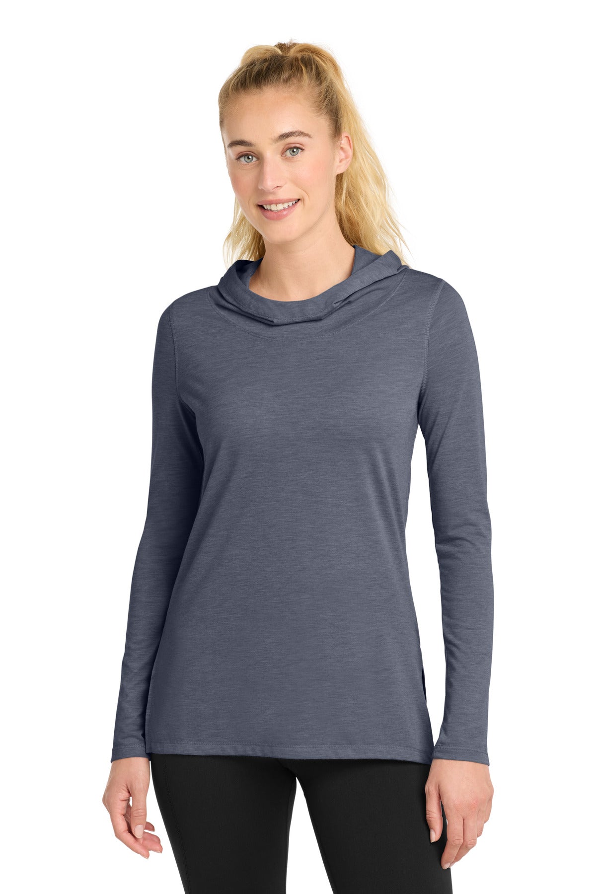 Sport-Tek ®  Women's PosiCharge  ®  Tri-Blend Wicking Long Sleeve Hoodie LST406 - Sport-Tek LST406
