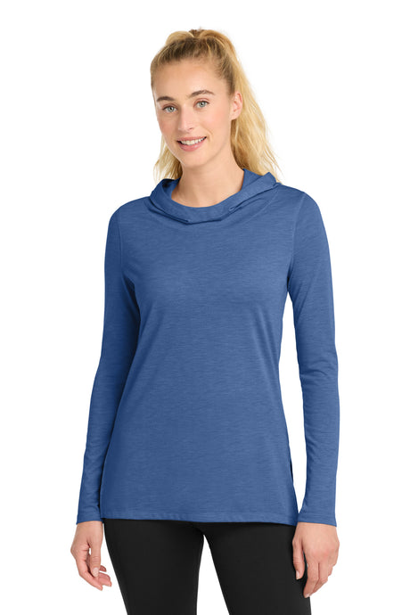 Sport-Tek LST406 Women's PosiCharge Tri-Blend Wicking Long Sleeve Hoodie