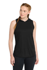 Sport-Tek  ®  Women's PosiCharge  ®  Tri-Blend Wicking Draft Hoodie Tank. LST410 - Sport-Tek LST410