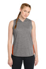 Sport-Tek LST410 Women's PosiCharge Tri-Blend Wicking Draft Hoodie Tank