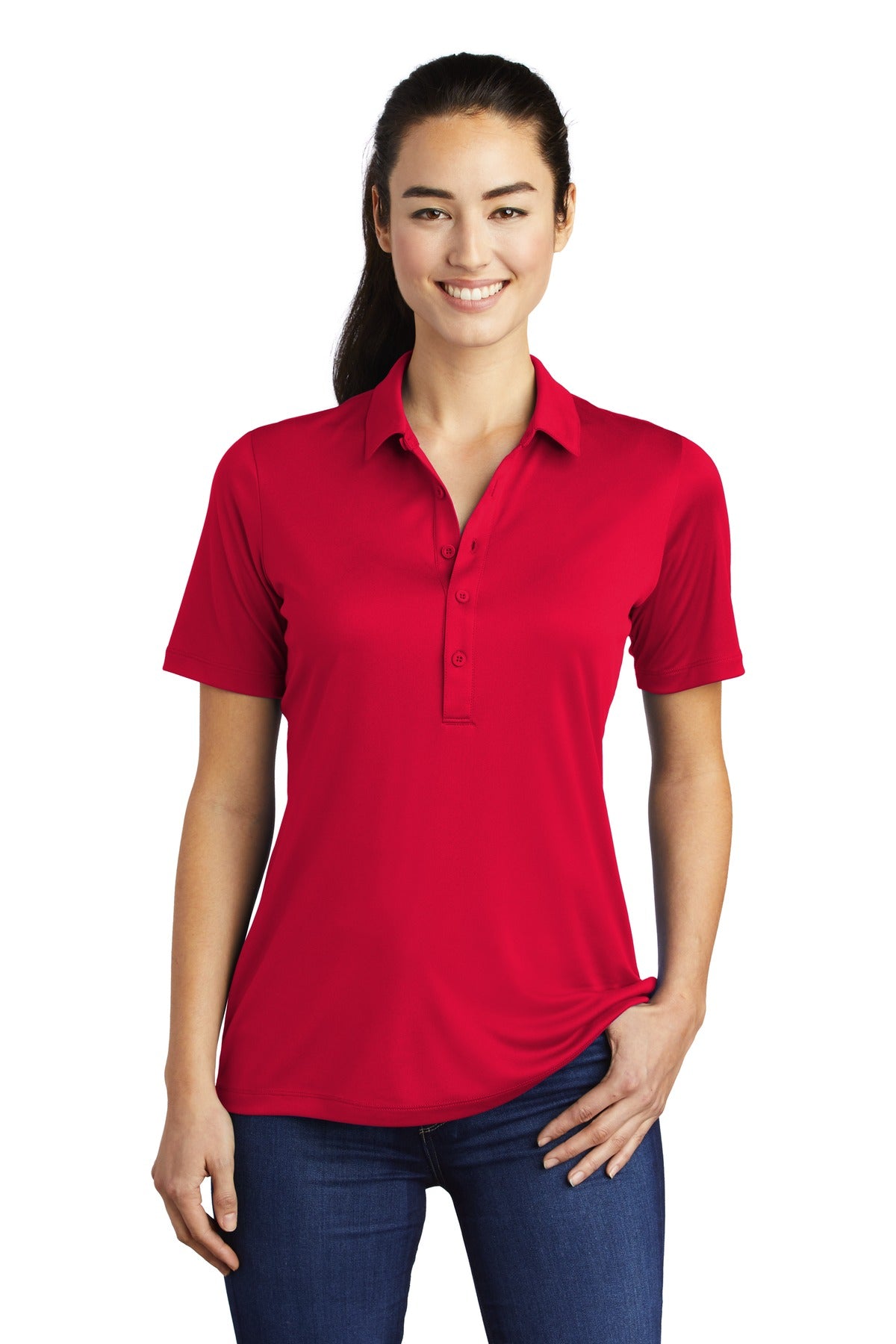 Sport-Tek ®  Women's Posi-UV  ®  Pro Polo.  LST520 - Sport-Tek LST520