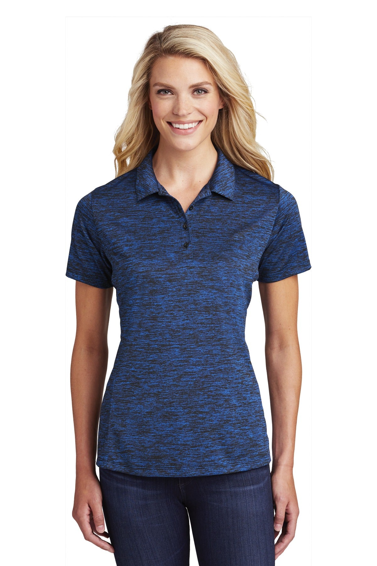 Sport-Tek  ®  Women's PosiCharge  ®  Electric Heather Polo. LST590 - Sport-Tek LST590