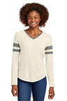 Sport-Tek ®  Women's Halftime Stripe Long Sleeve V-Neck Tee LST6043 - Sport-Tek LST6043