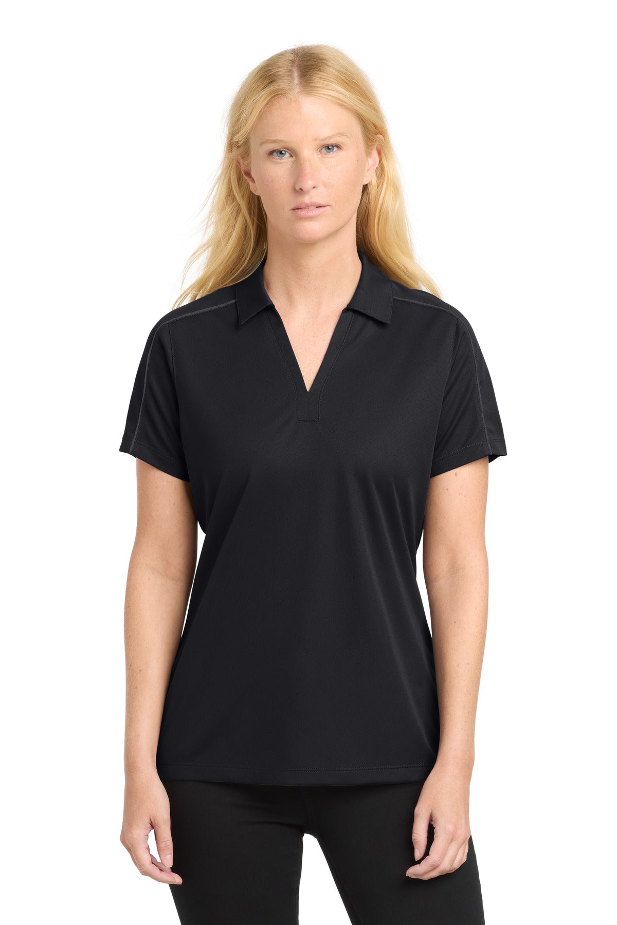 Sport-Tek ®  Women's Micropique Sport-Wick ®  Piped Polo. LST653 - Sport-Tek LST653