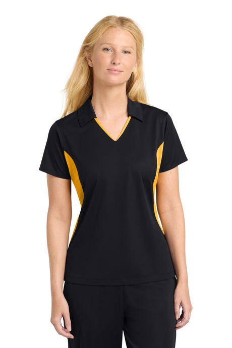 Sport-Tek ®  Women's Side Blocked Micropique Sport-Wick ®  Polo. LST655 - Sport-Tek LST655