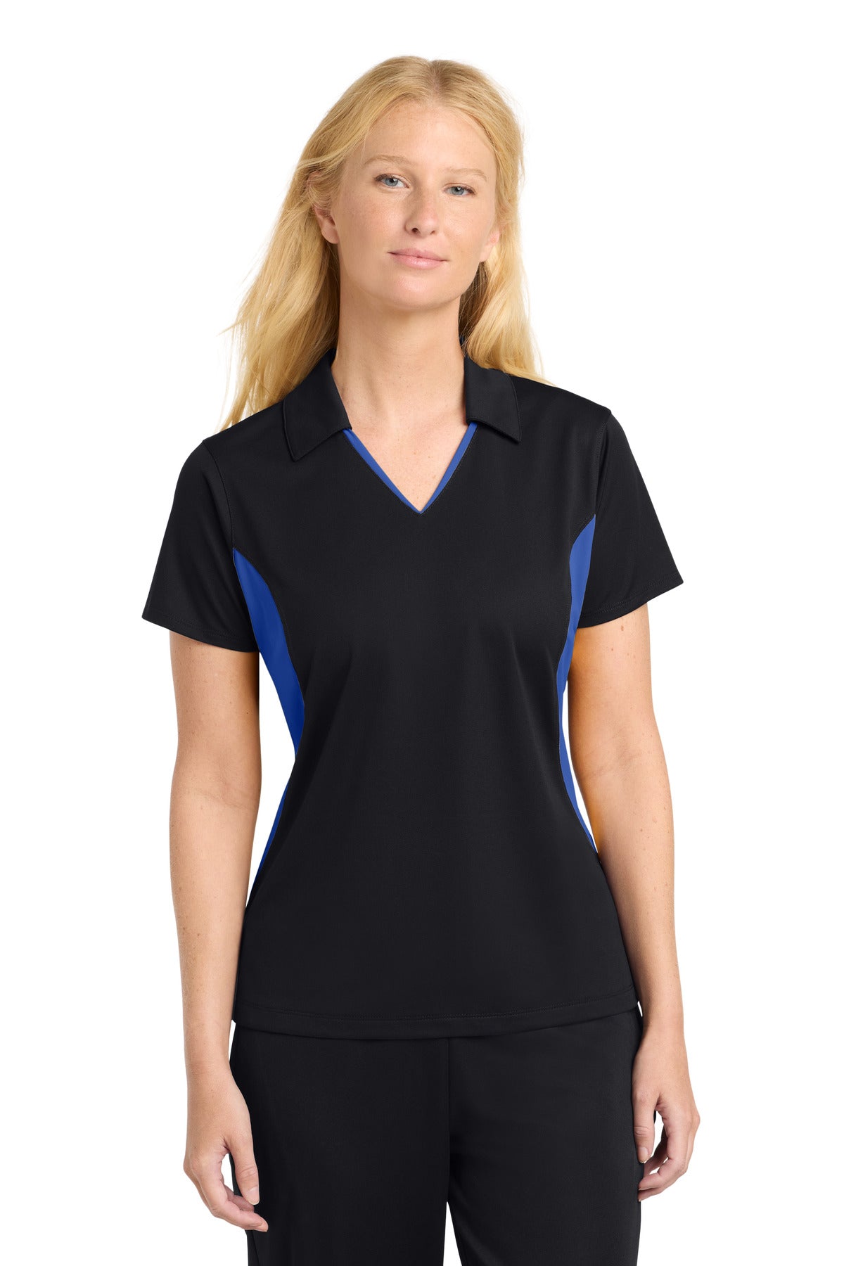 Sport-Tek ®  Women's Side Blocked Micropique Sport-Wick ®  Polo. LST655 - Sport-Tek LST655