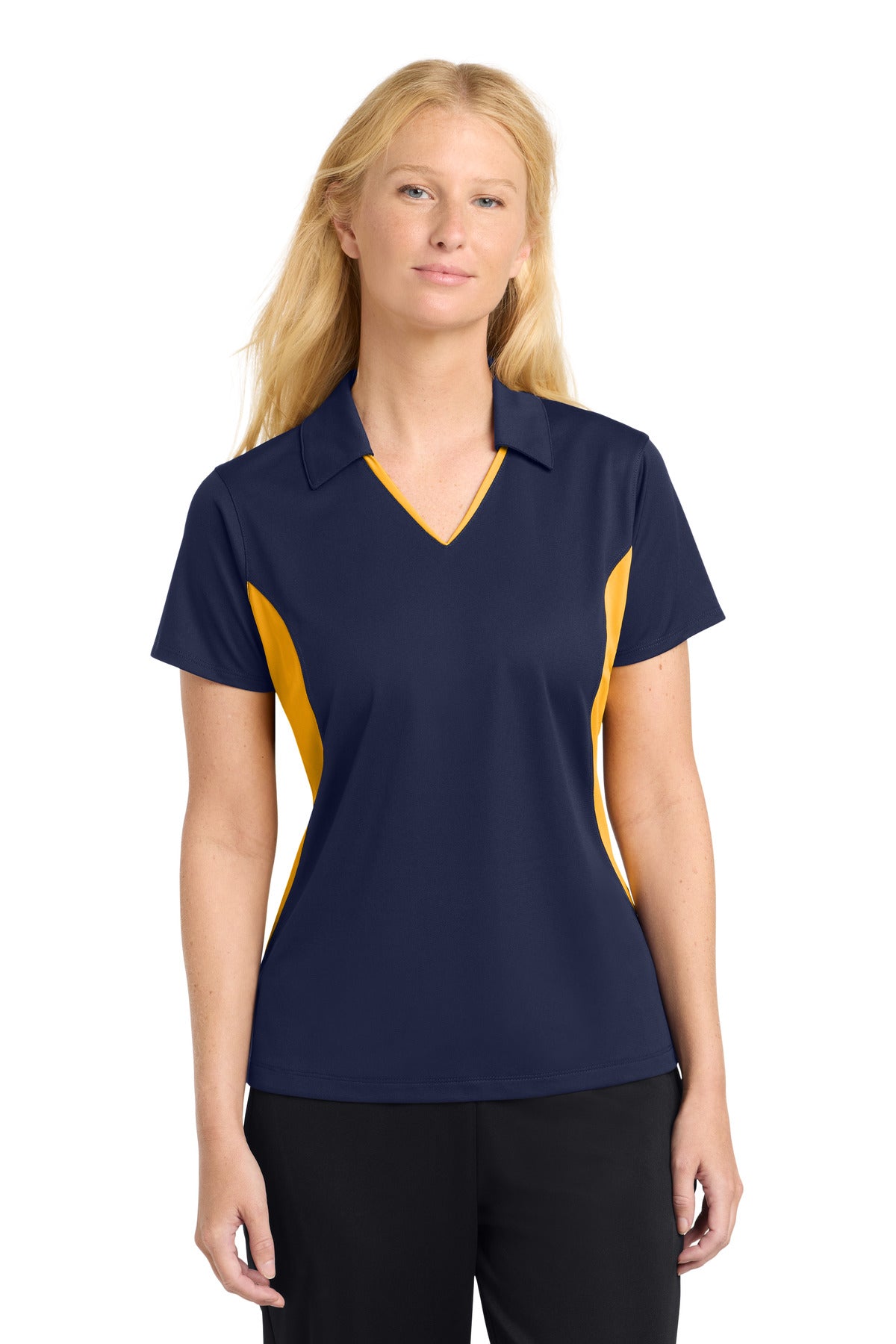 Sport-Tek ®  Women's Side Blocked Micropique Sport-Wick ®  Polo. LST655 - Sport-Tek LST655