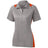 Ladies Heather Colorblock Contender Polo Women's DRI-EQUIP Vintage Heather/Deep Orange X-Small