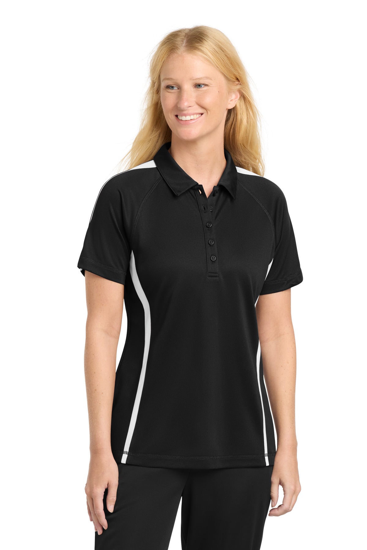 Sport-Tek ®  Women's PosiCharge ®  Micro-Mesh Colorblock Polo. LST685 - Sport-Tek LST685