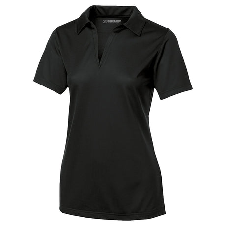 Ladies Active Textured Polo Women's DRI-EQUIP Black X-Small