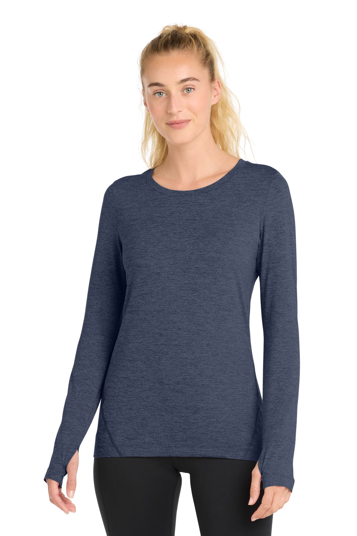 Sport-Tek LST710 Women's Exchange 1 5 Long Sleeve Crew