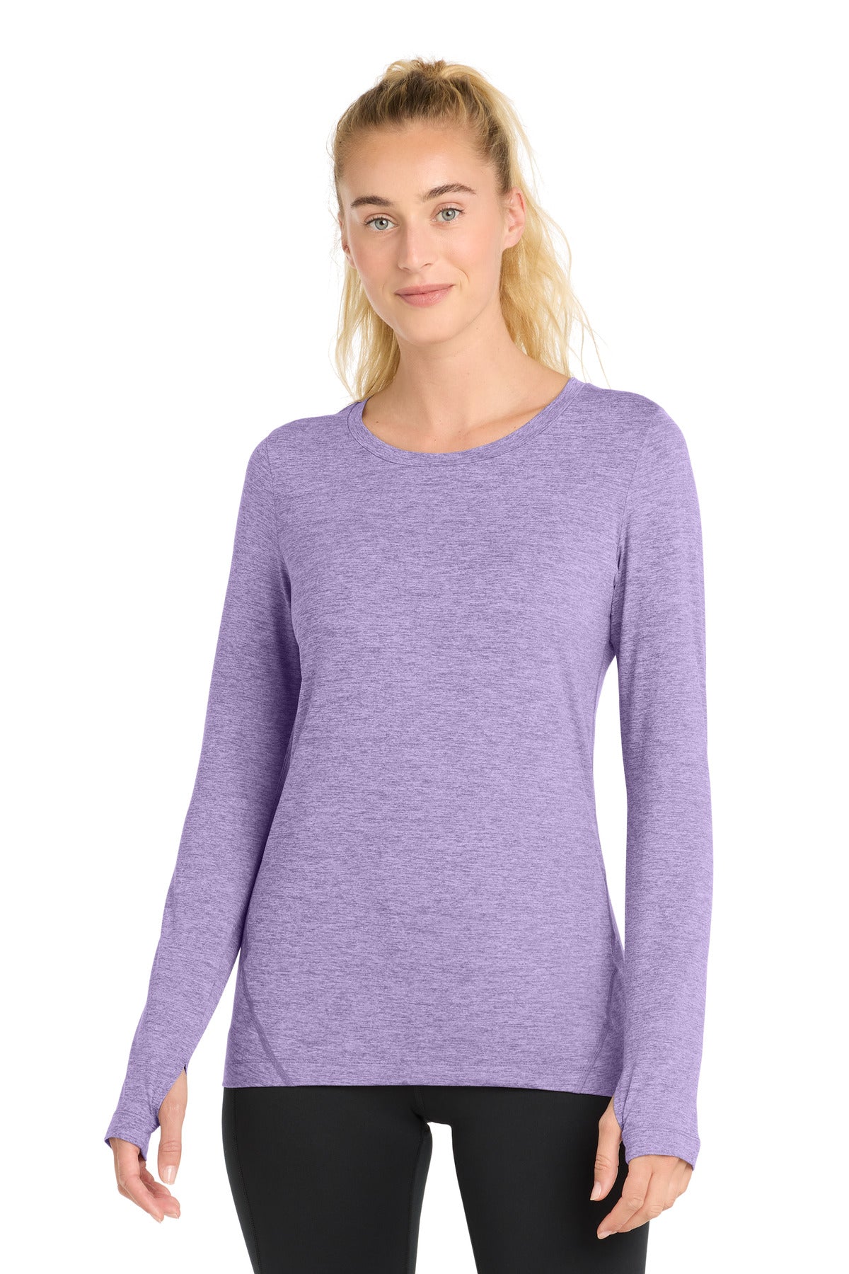 Sport-Tek LST710 Women's Exchange 1 5 Long Sleeve Crew