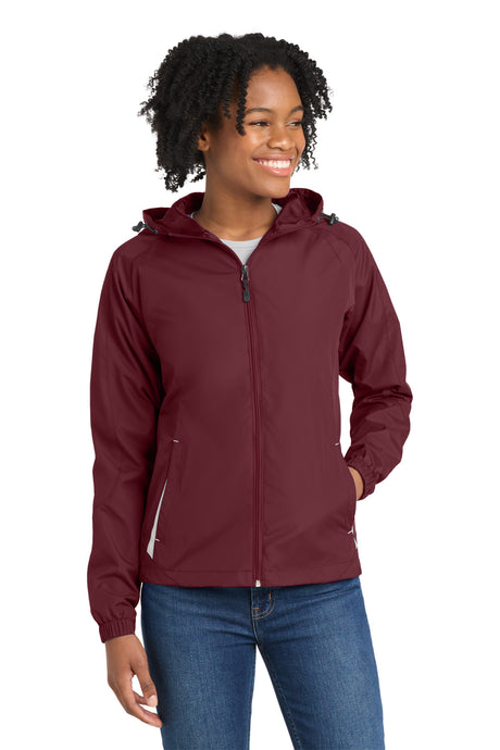 Sport-Tek LST76 Women's Colorblock Hooded Raglan Jacket