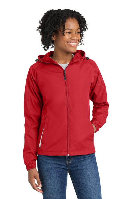 Sport-Tek LST76 Women's Colorblock Hooded Raglan Jacket