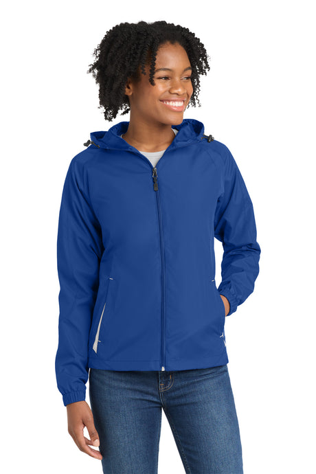 Sport-Tek LST76 Women's Colorblock Hooded Raglan Jacket
