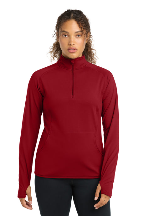 Sport-Tek LST850 Women's Sport-Wick Stretch 1/4-Zip Pullover