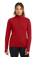 Sport-Tek LST850 Women's Sport-Wick Stretch 1/4-Zip Pullover