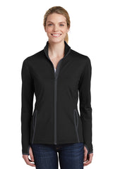 Sport-Tek ®  Women's Sport-Wick ®  Stretch Contrast Full-Zip Jacket.  LST853 - Sport-Tek LST853