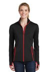 Sport-Tek ®  Women's Sport-Wick ®  Stretch Contrast Full-Zip Jacket.  LST853 - Sport-Tek LST853
