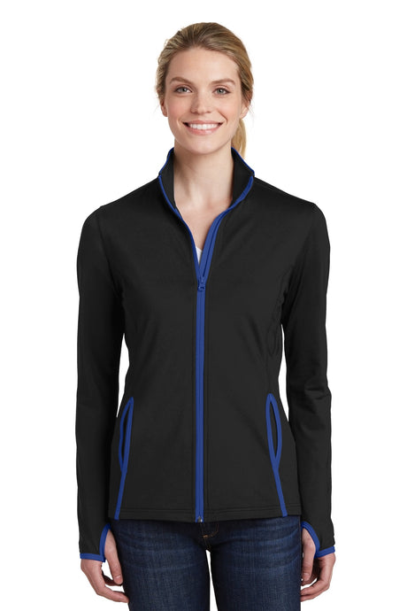 Sport-Tek ®  Women's Sport-Wick ®  Stretch Contrast Full-Zip Jacket.  LST853 - Sport-Tek LST853