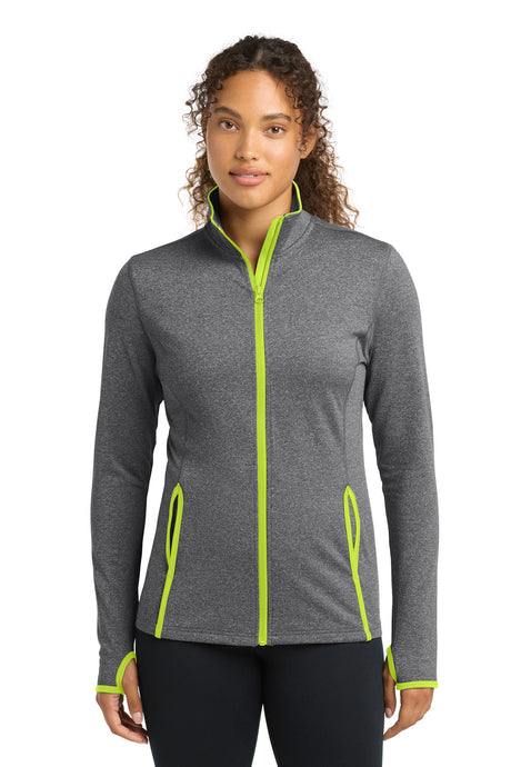 Sport-Tek LST853 Women's Sport-Wick Stretch Contrast Full-Zip Jacket