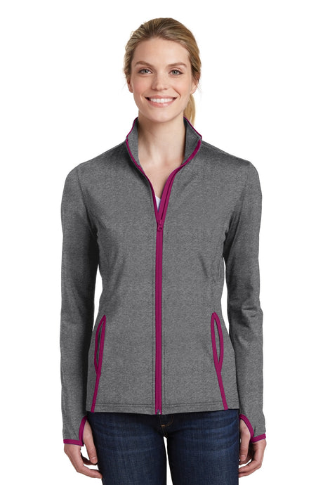 Sport-Tek ®  Women's Sport-Wick ®  Stretch Contrast Full-Zip Jacket.  LST853 - Sport-Tek LST853