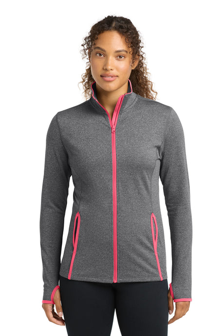 Sport-Tek LST853 Women's Sport-Wick Stretch Contrast Full-Zip Jacket