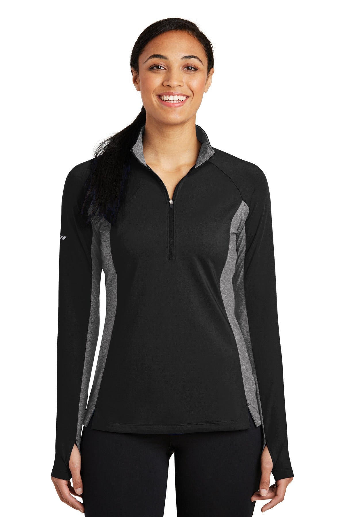 Sport-Tek ®  Women's Sport-Wick ®  Stretch Contrast 1/4-Zip Pullover. LST854 - Sport-Tek LST854