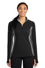 Sport-Tek ®  Women's Sport-Wick ®  Stretch Contrast 1/4-Zip Pullover. LST854 - Sport-Tek LST854